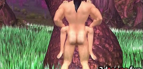  3D Sex Big Tits Elf Fucked In The Forest